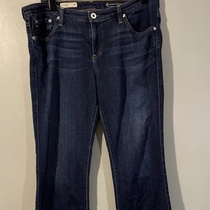 AG Adriano Goldschmied THE ANGEL BOOT CUT WOMENS JEANS Sz32R  DARK BLUE
